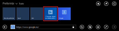 Internet Explorer 11, tactila, versiune, Windows 8.1, preferinte, adauga, sterge, editeaza