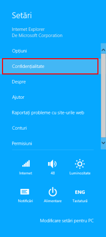 Internet Explorer 11, tactila, versiune, Windows 8.1, avansate, sugestii, activare, dezactivare