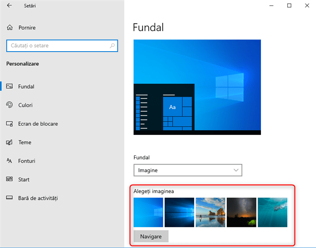 Imagini de fundal pentru Windows 10