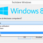 Meniul Închidere Windows în Windows 8.1
