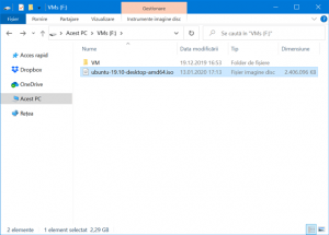 Navigarea la fișierul ISO, folosind File Explorer