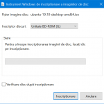 Instrument Windows de inscripționare a imaginilor de disc