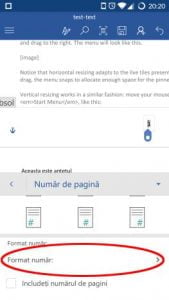 Microsoft Word, Android, documente, insereaza, antet, subsol, numar de pagina