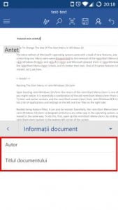 Microsoft Word, Android, documente, insereaza, antet, subsol, numar de pagina