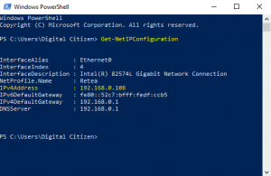 adresa IP, Windows, IPv4, IPv6