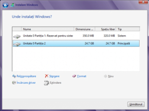 Instalare Windows 8 in romana