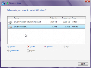 Instalare Windows 8