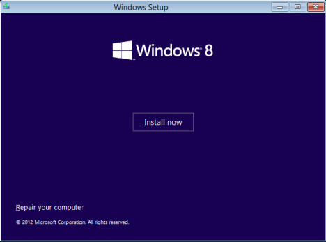 Instalare Windows 8