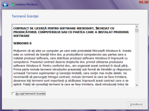Instalare Windows 8 in romana