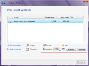 Instalare Windows 8 in romana