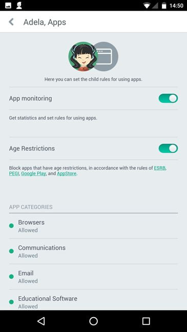 Kaspersky Safe Kids, Android, review, control parental