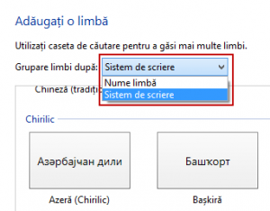 limba, tastatura windows 8
