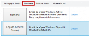limba, tastatura windows 8