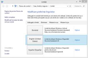 limba, tastatura windows 8