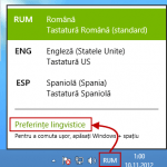limba, tastatura windows 8