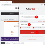 Introducerea detaliilor de conectare la LastPass