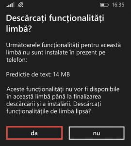 Windows Phone, Windows 10 Mobile, schimba, limba, afisare