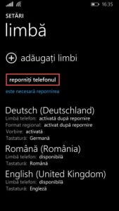 Windows Phone, Windows 10 Mobile, schimba, limba, afisare