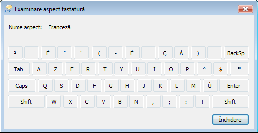 Examinare pentru o limbă de tastatură în Windows 7