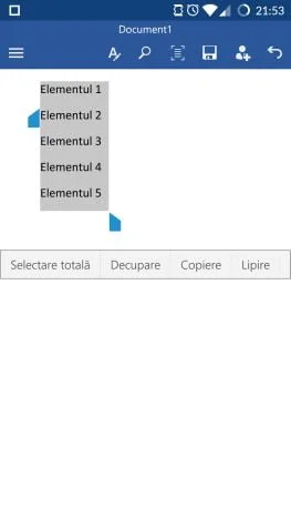 Android, Microsoft, Word, liste, text, numerotate, neordonate