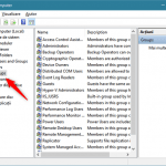 Selectarea Groups în Local Users and Groups