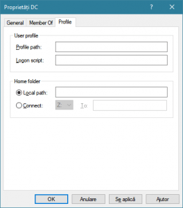 Datele de profil ale unui cont de utilizator