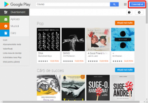 Conectează-te la Magazin Google Play într-un browser