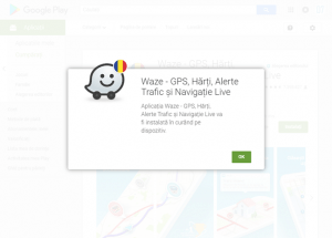 Instalare confirmată în Magazin Google Play