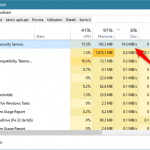Depistarea aplicațiilor care folosesc intensiv unitățile de stocare, în Managerul de activități