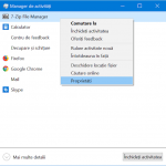 Apasă Proprietăți pentru mai multe date despre o aplicație