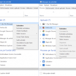 Aplicația aleasă de noi pentru acest ghid, 7-Zip comparată cu Firefox, cu opțiuni dezactivate