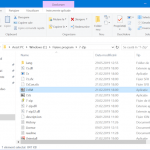 Executabilul aplicației este selectat la deschiderea folderului care îl conține