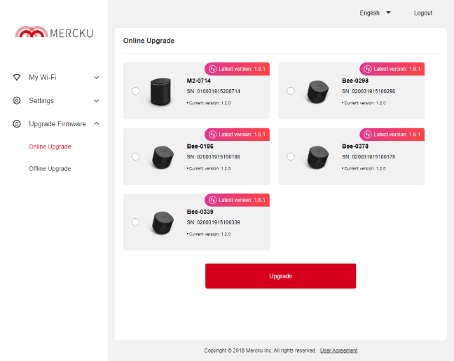 Actualizarea firmware-ului pentru Mercku M2 Hive