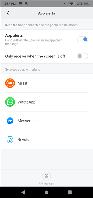 Xiaomi Mi Smart Band 4 îți arată alerte de la aplicațiile de pe smartphone-ul tău