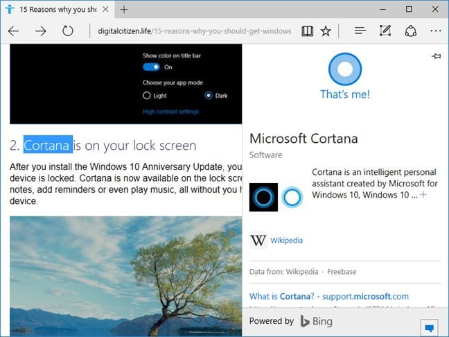 Microsoft Edge, Windows 10, browser, web, navigator, caracteristici
