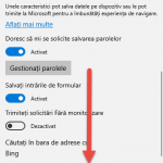 Windows 10, Microsoft Edge, motor de cautare