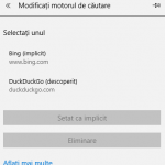 Windows 10, Microsoft Edge, motor de cautare