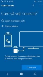 Windows 10 Mobile, proiecteaza, imagine, ecran, wireless, Miracast