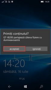 Bluetooth, fisiere, Windows 10 Mobile, primeste, gaseste