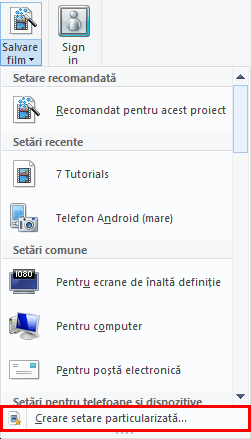 Windows, Movie Maker, salveaza video, film, proiect, exporta