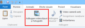 Windows, Movie Maker, import, fotografii, videoclipuri