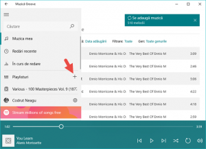 Windows 10, Muzica, Groove