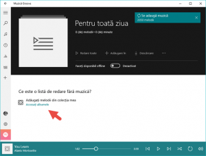 Windows 10, Muzica, Groove