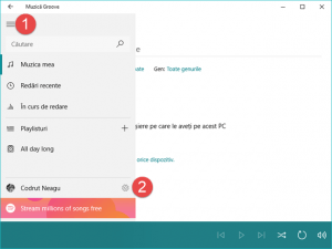 Windows 10, Muzica, Groove