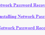 Network Password Recovery, parole, Windows