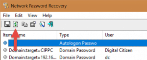 Network Password Recovery, parole, Windows