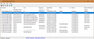 Network Password Recovery, parole, Windows
