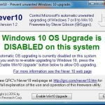 Never10, blocheaza, upgrade, actualizarea, Windows 10, mesaje, reclame