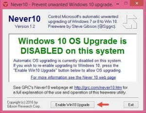 Never10, blocheaza, upgrade, actualizarea, Windows 10, mesaje, reclame