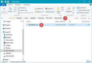sincronizeaza, Note Adezive, Sticky Notes, Windows, OneDrive, Dropbox, notite